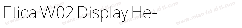 Etica W02 Display He字体转换